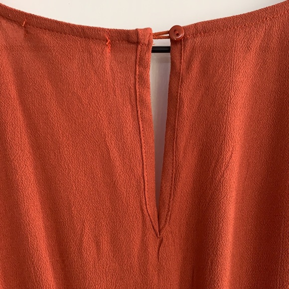 Boutique In Bloom burnt Orange boho midi dress M - Picture 10 of 10